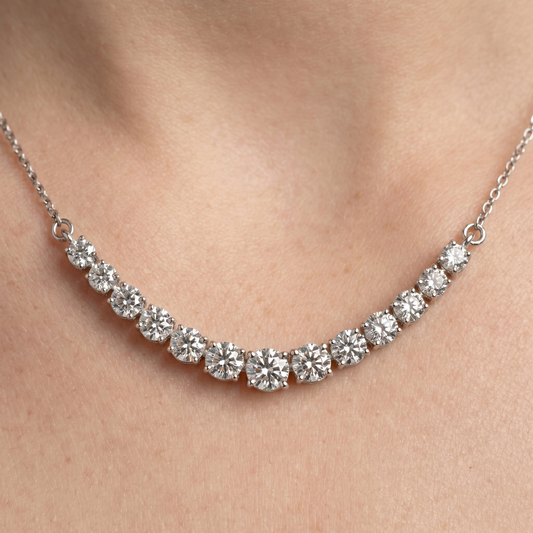 Lab-Grown Diamond Graduated Riviera Necklace