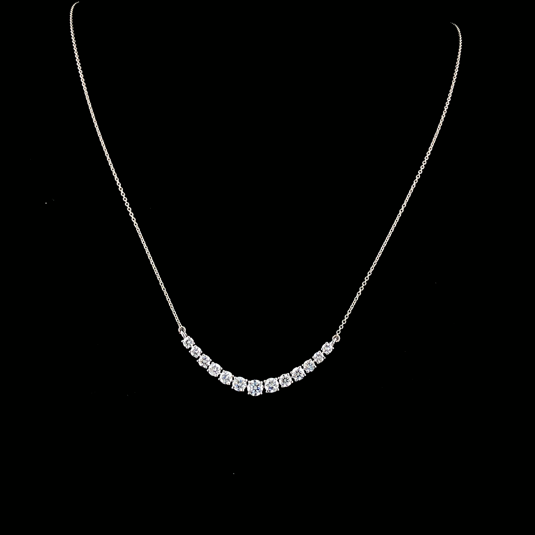 Lab-Grown Diamond Graduated Riviera Necklace