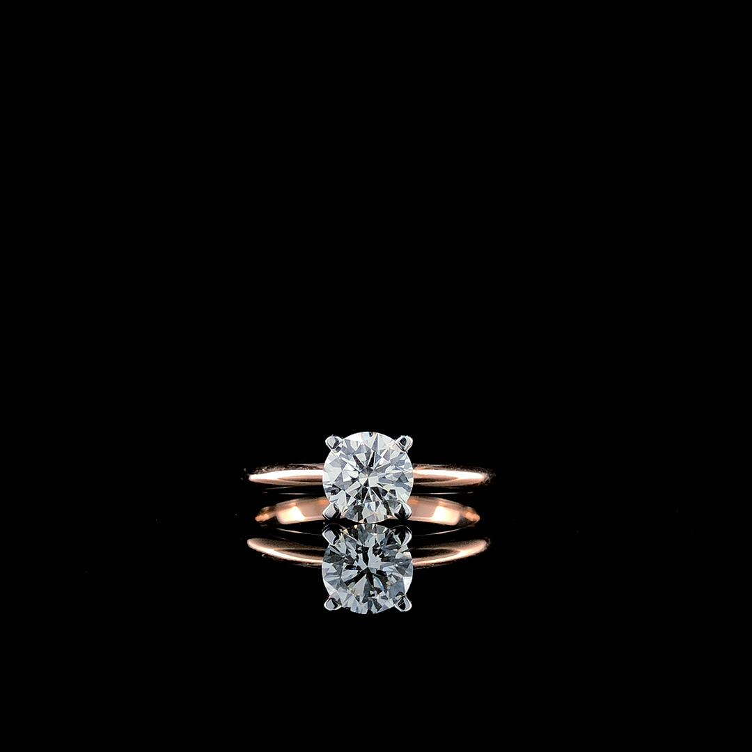 Lab-Grown Diamond Round Brilliant Solitaire Ring