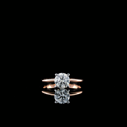 Lab-Grown Diamond Round Brilliant Solitaire Ring