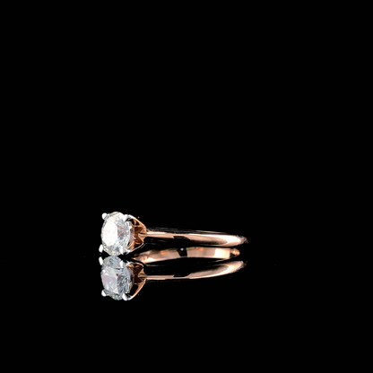 Lab-Grown Diamond Round Brilliant Solitaire Ring