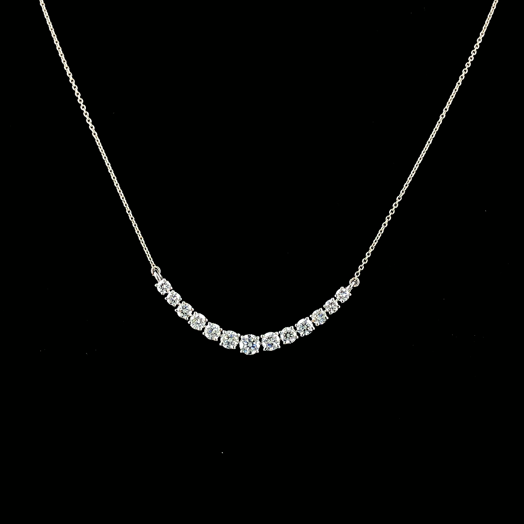 Lab-Grown Diamond Graduated Riviera Necklace