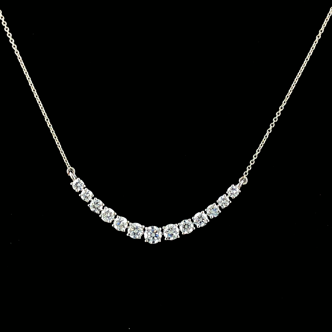 Lab-Grown Diamond Graduated Riviera Necklace