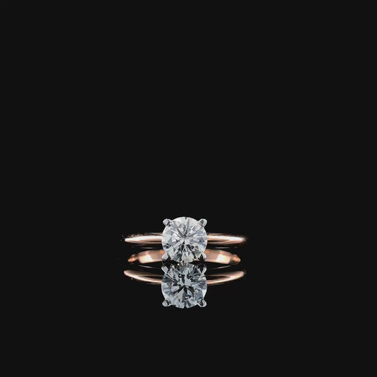 Lab-Grown Diamond Round Brilliant Solitaire Ring